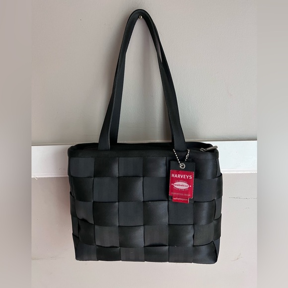Harveys Handbags - Harveys Black Woven Tote Bag